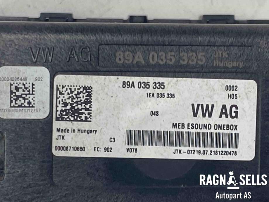 Høyttaler motorlyd, AVAS (Acoustic Vehicle Alerting System) til Audi Q4 e-tron 2021-->>  (89A035335|)