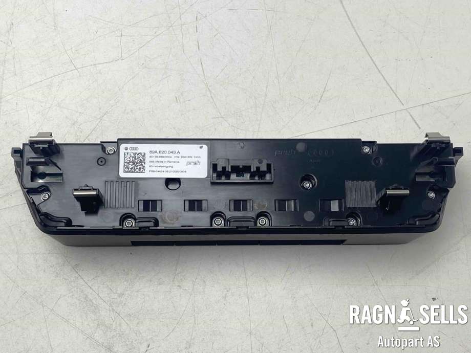 Varmeapparat betjening til Audi Q4 e-tron 2021-->>  (89A 820 043 A|)