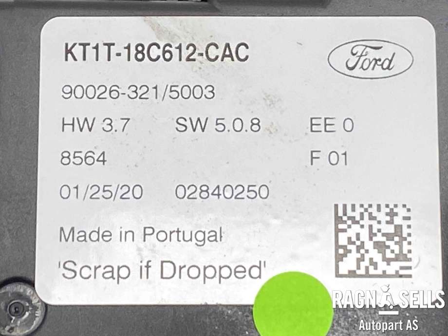 Varmeapparat betjening til Ford Transit Connect 2018-->> Type II, Fase 2  (KT1T-18C612-CAD|KT1T-18C612-CAC|2595986)