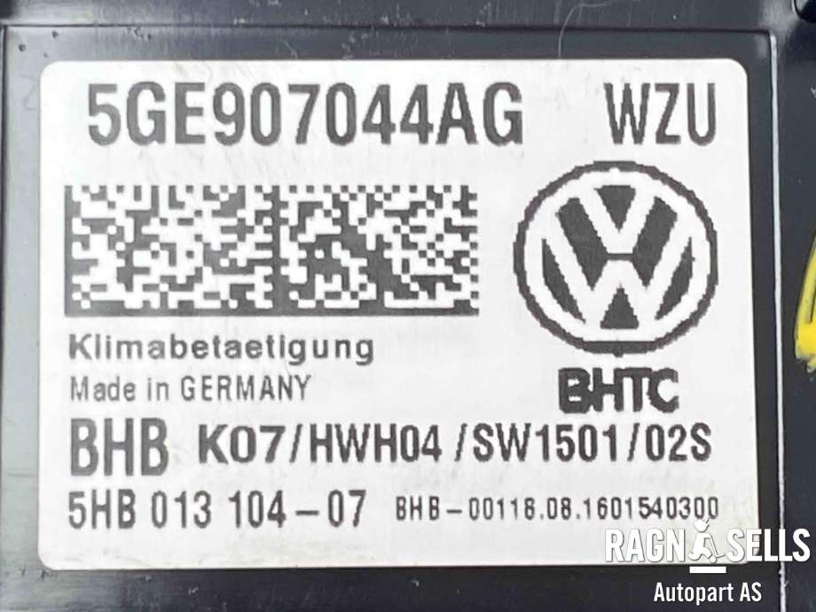 Varmeapparat betjening til VW e-Golf 2017-2020 (Fase 2) (5GE907044AG|)