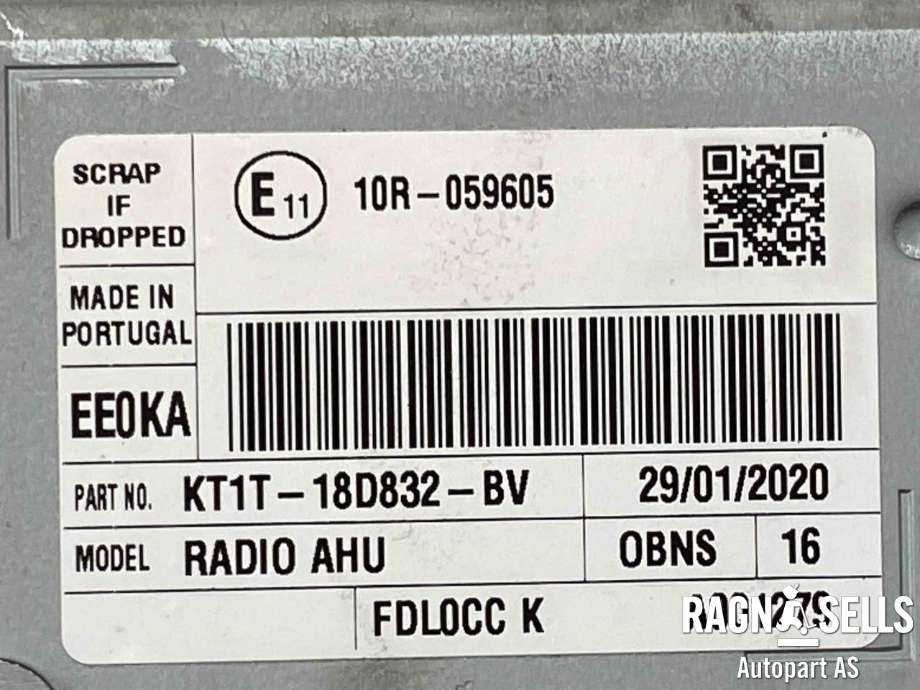 Bilstereo til Ford Transit Connect 2018-->> Type II, Fase 2  (KT1T-18D832-BY|KT1T-18D832-BV|2617660)
