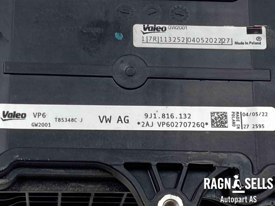 Varmeapparat register til VW ID.4 2020-->>  (9J1816132|)