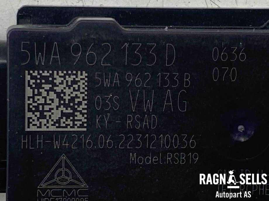 Styreenhet nøkkelfri/keyless til VW ID.4 2020-->>  (5WA 962 133 D|)