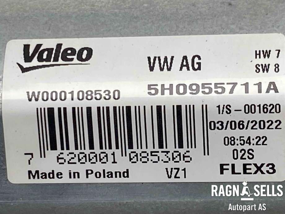 Viskermotor bakrute til VW ID.4 2020-->>  (5H0 955 711 A|5H0 955 711 C|)