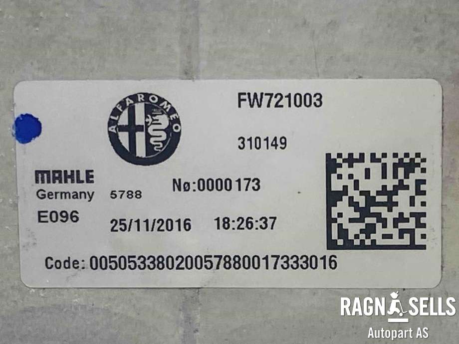 Intercooler til Alfa Romeo Giulia 2016-->>  (50533802|)