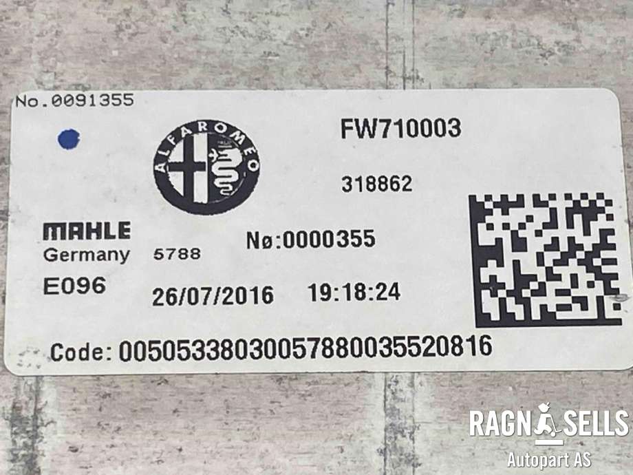 Intercooler til Alfa Romeo Giulia 2016-->>  (50533803|)