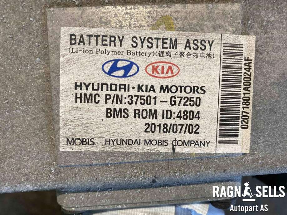 Batteripakke elbil til Hyundai Ioniq Electric 2016-2019 (Fase 1)  (37501G7250|)