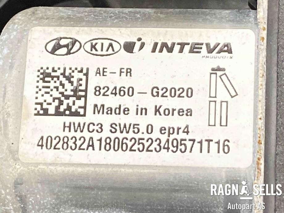 Ruteheis høyre foran til Hyundai Ioniq Electric 2016-2019 (Fase 1)  (82460G2020|)
