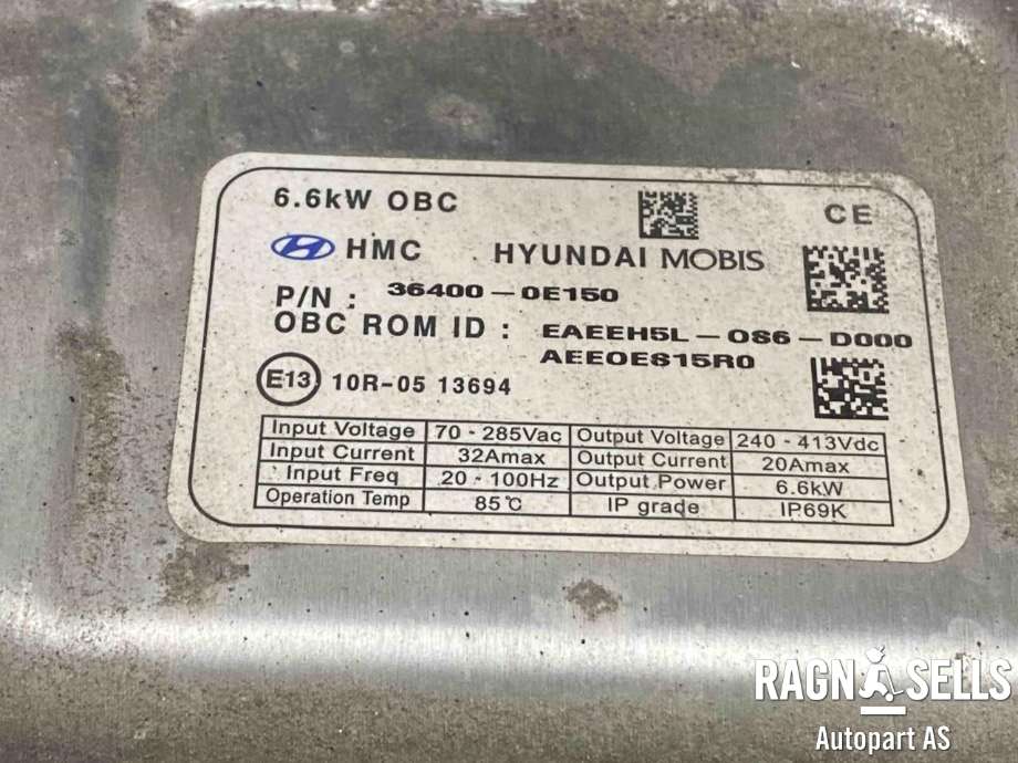 Batterilader (OBC - On Board Charger) til Hyundai Ioniq Electric 2016-2019 (Fase 1)  (364000E150|)