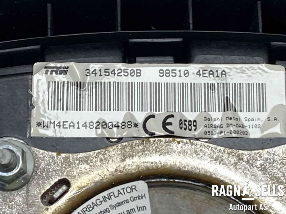 Airbag rattpute til Nissan Qashqai 2014-2021 (Type II)  (985104EA1A|)