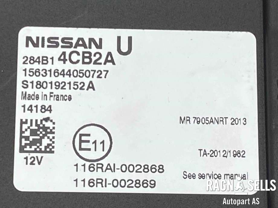 Styreenhet comfort (BCM) til Nissan Qashqai 2014-2021 (Type II)  (284B14CB2A|)