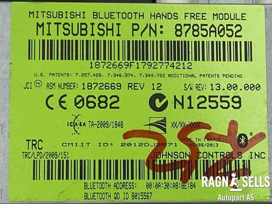 Styreenhet bluetooth til Citroën C4, Aircross 2012-2017  (8785A052|)
