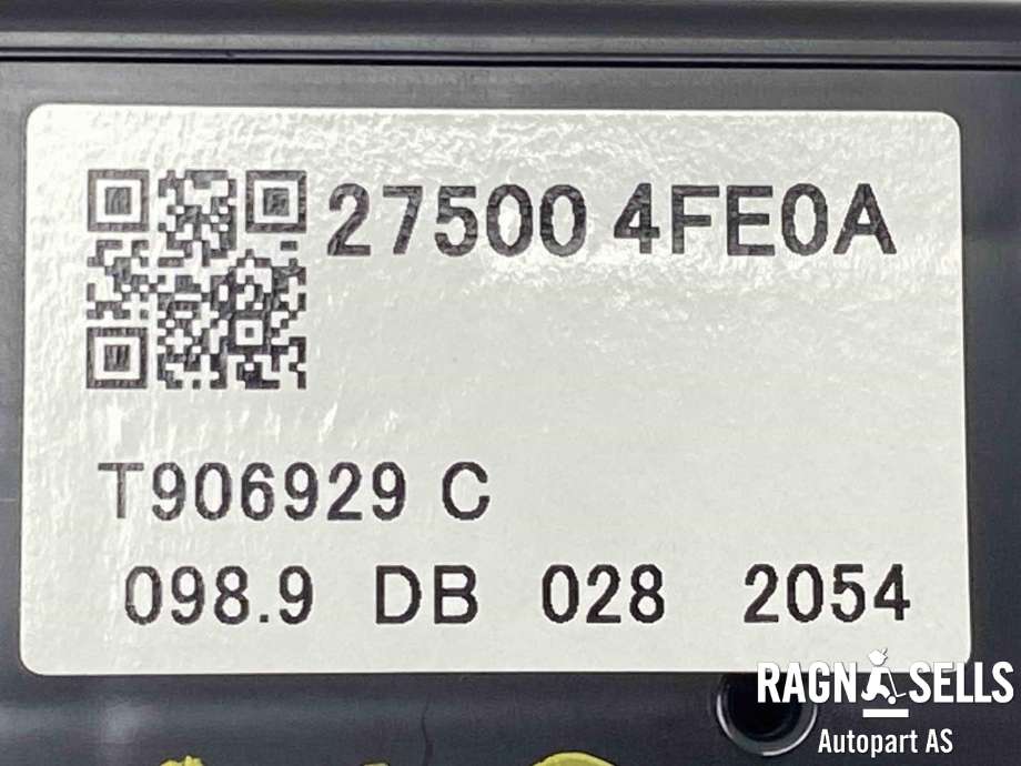Varmeapparat betjening til Nissan E-NV200 2014-->>  (275004FE0A|)