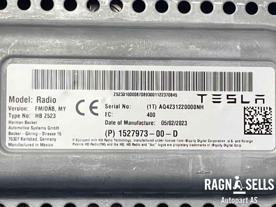 Antenne forsterker til Tesla Model Y 2021-2024 (Type I)  (152797300D|)