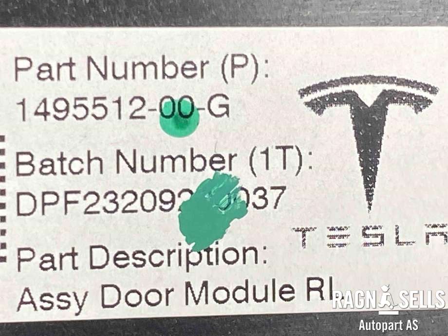 Ruteheis venstre bak til Tesla Model Y 2021-2024 (Type I) (149551200G|152680600B|)