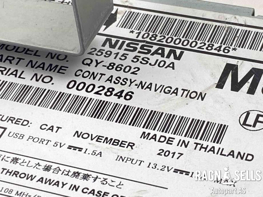 Bilstereo navigasjon til Nissan Leaf 2018-->> (Type II)  (259155SJ0A|)