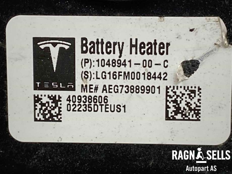 Batterivarmer/kjøl til Tesla Model X 2016-->>  (104894100C|)