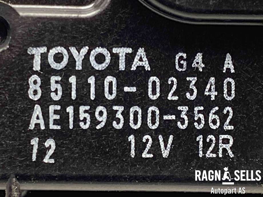 Viskermotor frontrute komplett m/overføring til Toyota Auris 2013-2015 (Type II, Fase 1)  (8515002300|8511002340|)