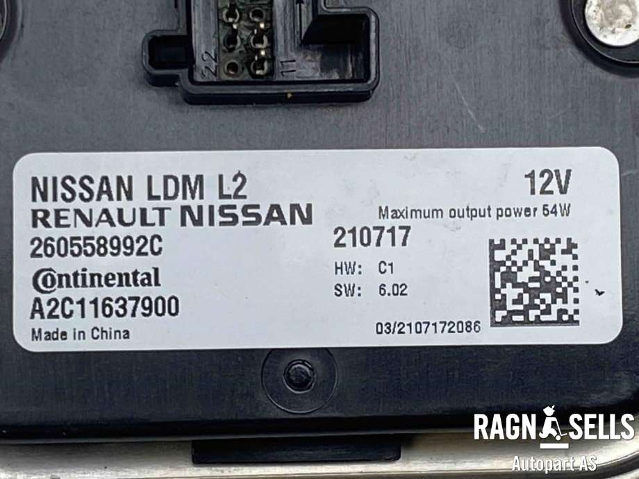 Styreenhet LED til Nissan Leaf 2018-->> (Type II)  (CONTINENTAL|260558992C|)
