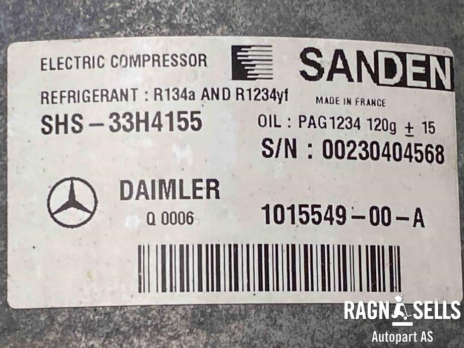 Aircondition kompressor elbil til Mercedes B-Klasse, electric drive 2014-2018 (W242) (W242) (A 003 230 51 11|)