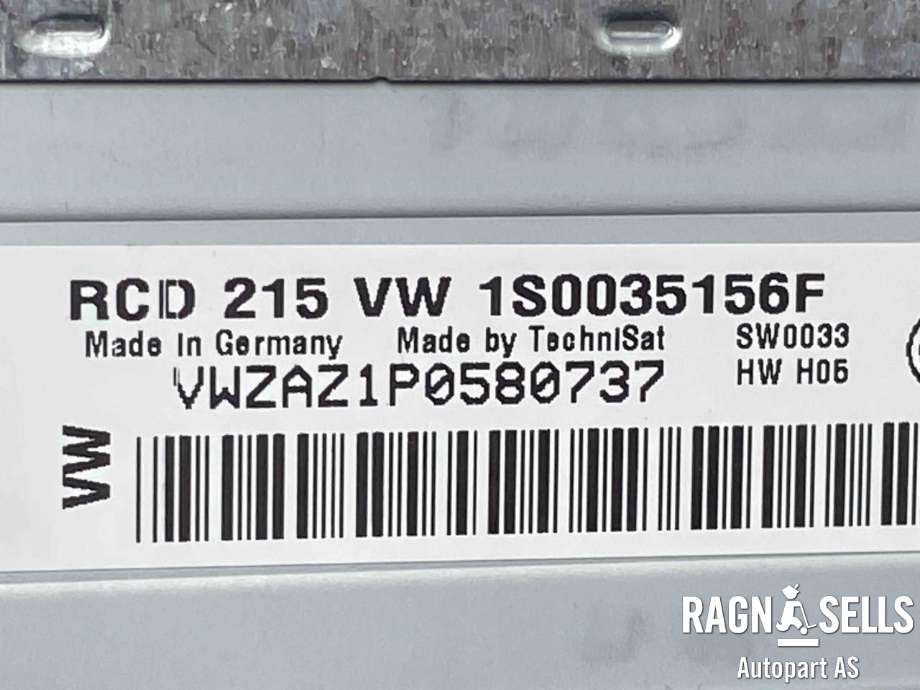 Bilstereo til VW E-Up 2013-2019  (12E907044B|1S0035156F|)