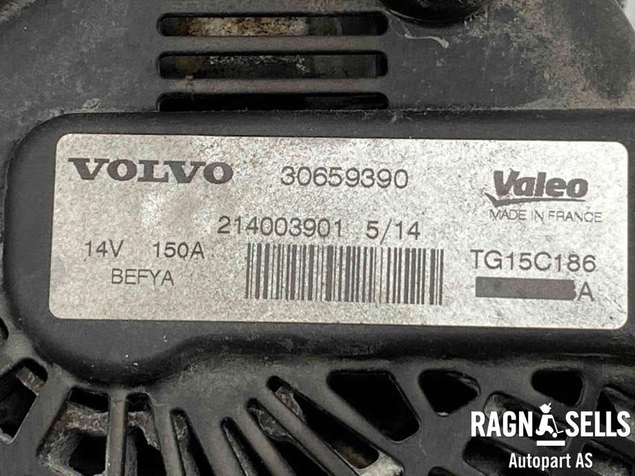 Dynamo diesel til Volvo V40 2012-2019  (VALEO|AV6N 10300 GC| AV6N10300GB| AV6N10300GD| AV6N10300GE|AV6N10300MB| AV6N10300MD| 1506300| 31285659| 36001117| 36001501|1685793| 1704769| 1707065| 1762377| 2260730| Y406-18-300| 30659390)
