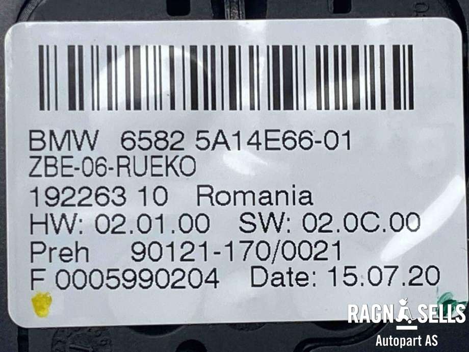 Bilstereo betjeningspanel til BMW X1 2015-2022 (F48) (F48) (65 82 5 A3B 1E4|65 82 5 A14 E66|)
