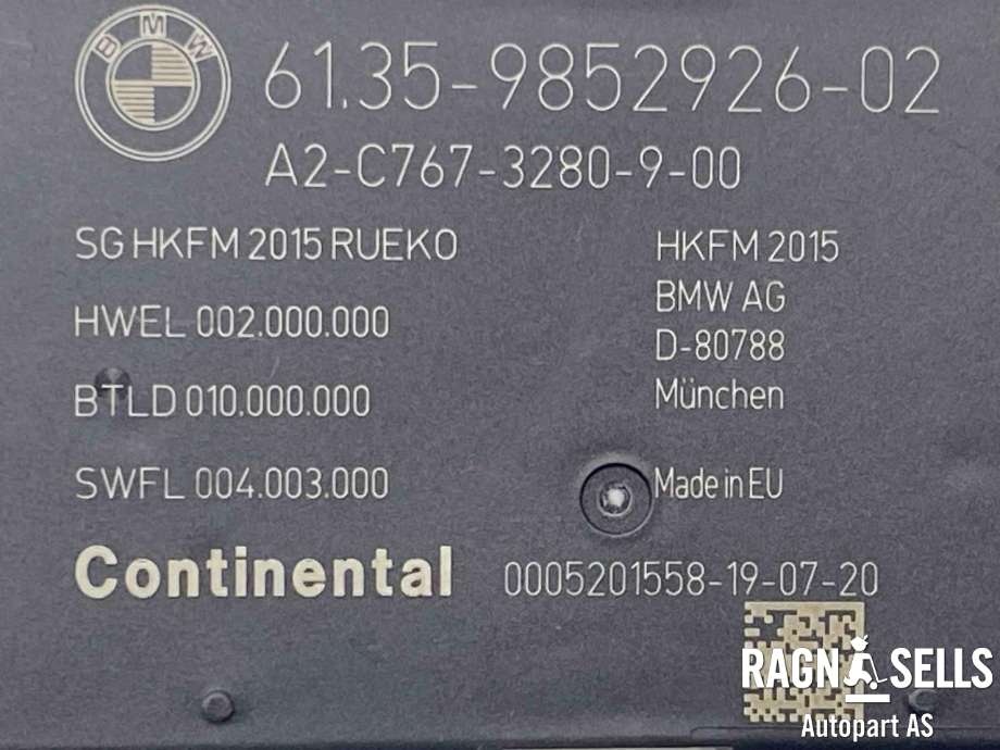 Styreenhet elektrisk bakluke til BMW X1 2015-2022 (F48) (F48) (CONTINENTAL|61 35 9 852 926|)