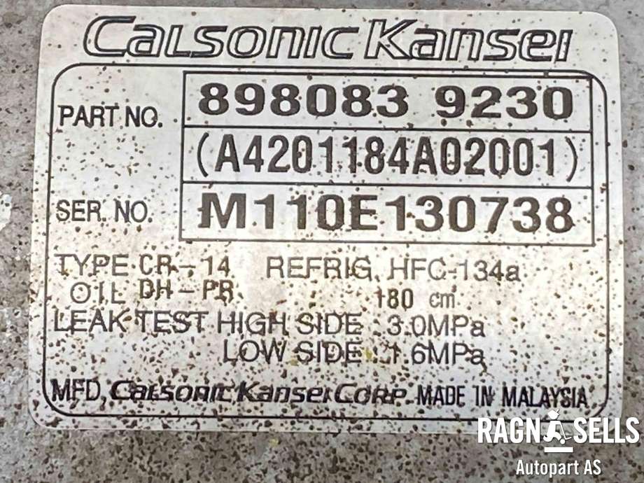 Aircondition kompressor til Isuzu D-Max 2007-2012 (Type I)  (CALSONIC KANSEI|8-98083-923-0|)