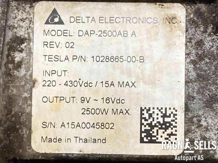 DCDC converter elbil til Tesla Model S 2013-2016 (Fase 1)  (1028665-00-B|)