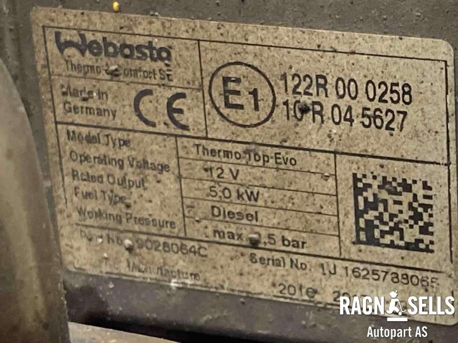 Dieselvarmer til VW Transporter / Caravelle 2015-2019 (T6) (T6) (7E0 898 008 E|7E0 815 071 E|)