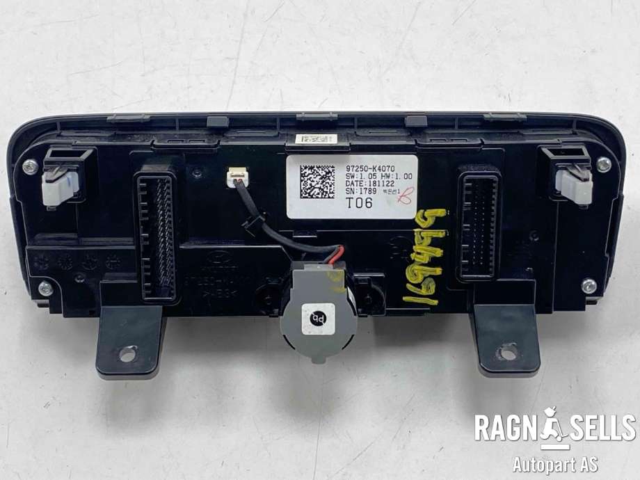 Varmeapparat betjening til Hyundai Kona 2017-2021 (Type I, Fase 1)  (97250K4070SPS|97250K4070|)