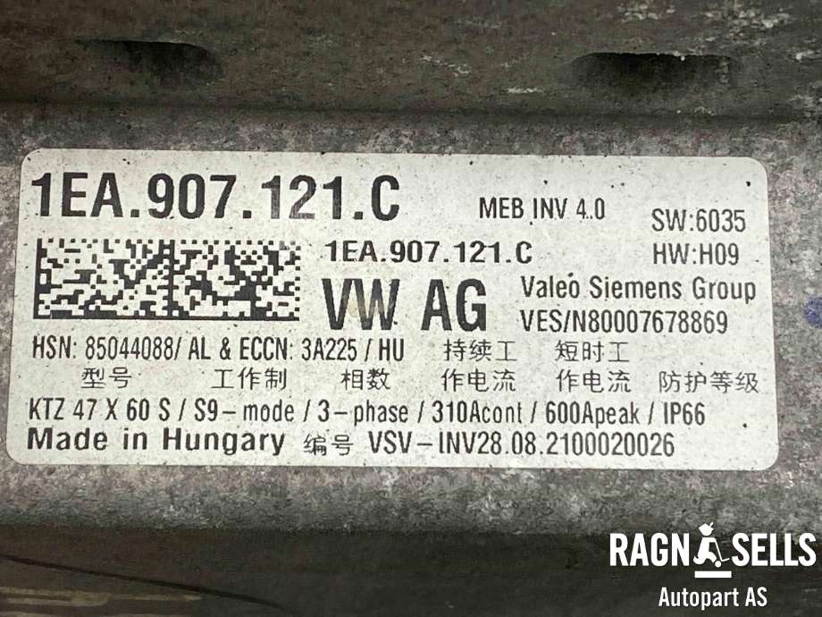 Inverter elbil til VW ID.4 2020-->>  (1EA 907 121 C|)