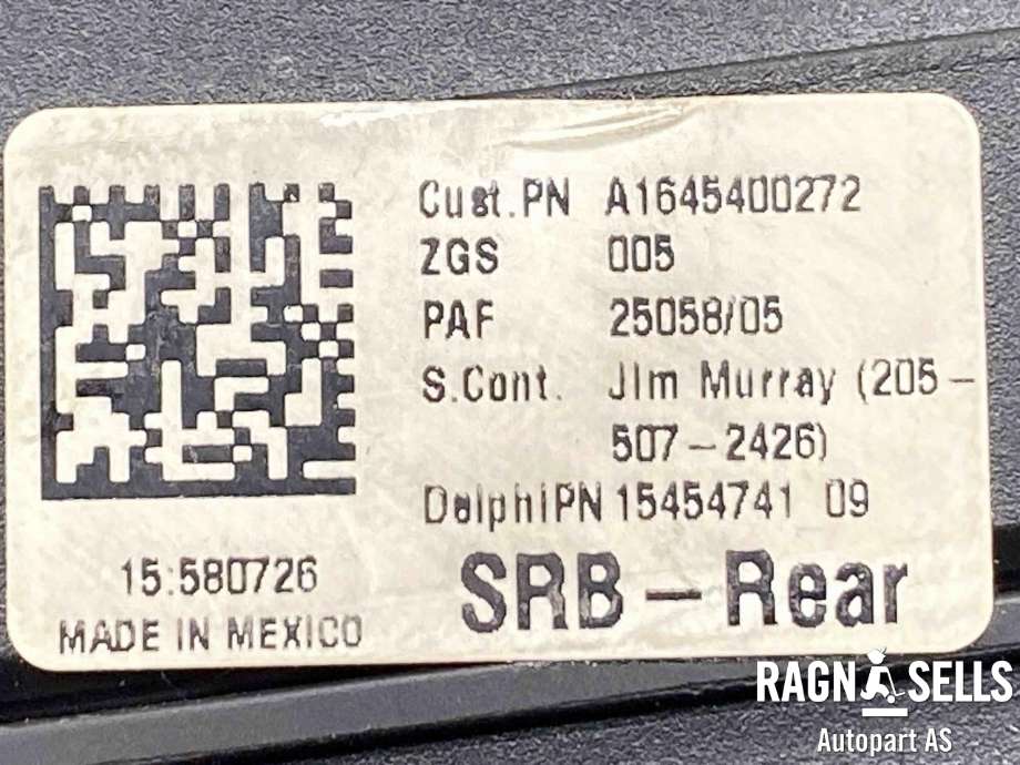 Sikringsboks bagasjerom til Mercedes ML 2005-2011 (W164) (W164) (DELPHI|A1645400272|A1645451740|)