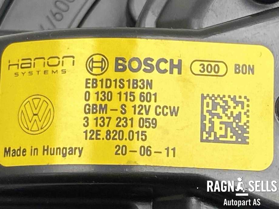 Varmeapparat motor til VW E-Up 2019-->>  (12E 820 015|)