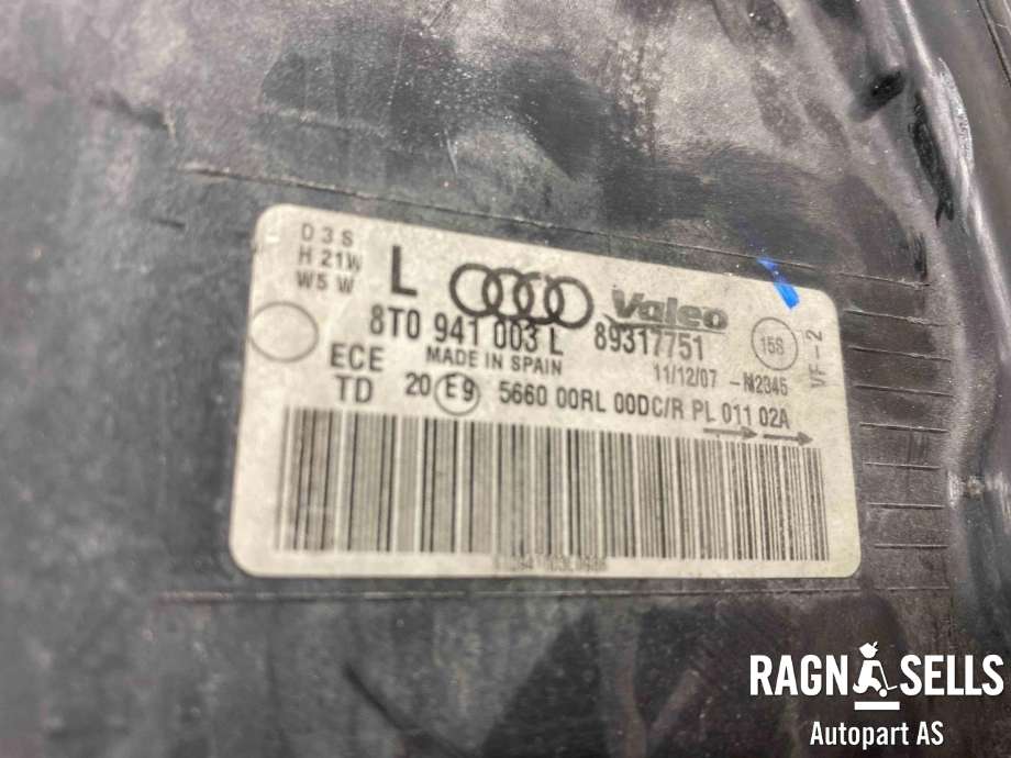 Frontlykt venstre xenon til Audi A5 2007-2016 (Type I)  (8T0 941 029 AK|)