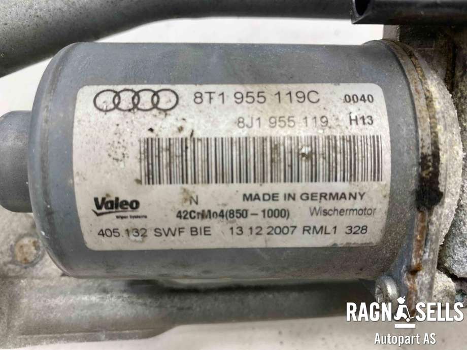 Viskermotor frontrute komplett m/overføring til Audi A5 2007-2016 (Type I)  (8T1 955 023 E|)