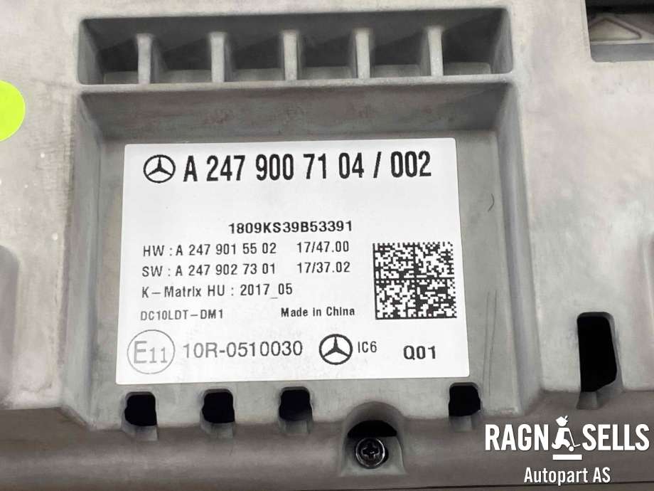 Bilstereo navigasjon skjerm til Mercedes A-Klasse 2018-->> (W177) (W177) (A 247 900 71 04|)