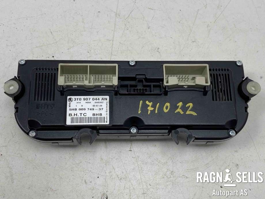Varmeapparat betjening til Škoda Yeti, 2009-2013 (Fase 1)  (3T0 907 044 AN)