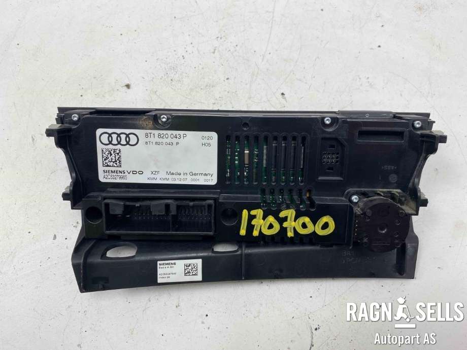 Varmeapparat betjening til Audi A5 2007-2016 (Type I)  (8T1 820 043 AH|)