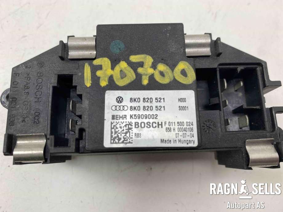 Varmeapparat motstand til Audi A5 2007-2016 (Type I) (BOSCH / BEHR|8K0 820 521 B|8K0 820 521|)