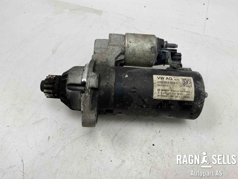 Starter diesel til VW Caddy 2015-2020 (Type III, Fase 3)  (BOSCH|02M 911 024 C|02M 911 021 P| 02M 911 024 B|02M 911 024 S| 02M 911 024 G)