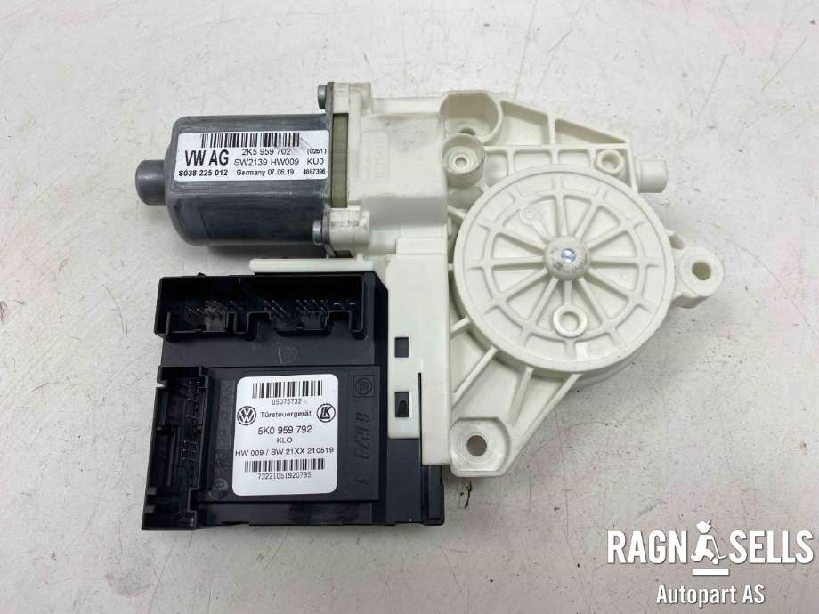 Ruteheis, kun motor, høyre foran til VW Caddy 2015-2020 (Type III, Fase 3)  (2K5 959 702 A|)