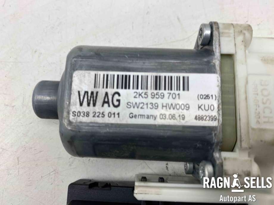 Ruteheis, kun motor, venstre foran til VW Caddy 2015-2020 (Type III, Fase 3)  (2K5 959 701 A|)