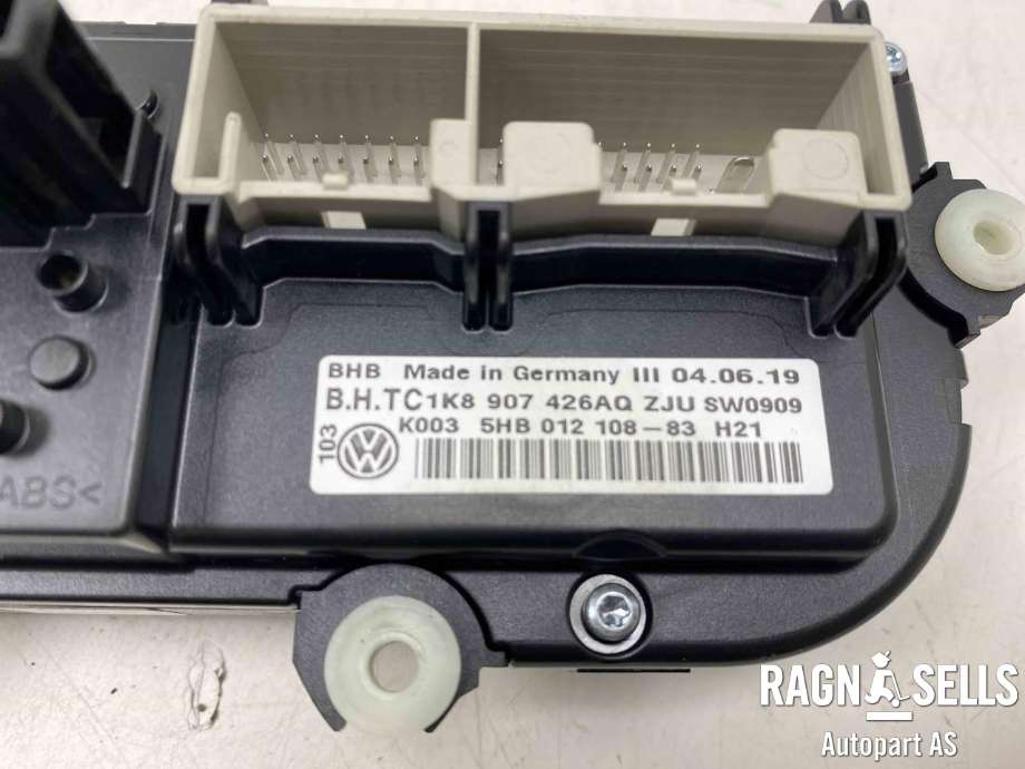 Varmeapparat betjening til VW Caddy 2015-2020 (Type III, Fase 3)  (1K8 907 426 AQ|)