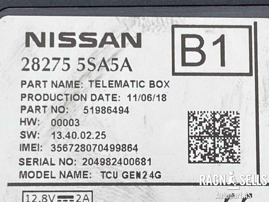 Styreenhet diverse til Nissan Leaf 2018-->> (Type II)  (282755SA5A|)