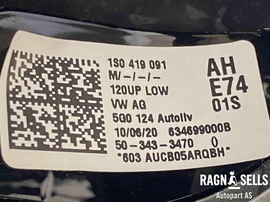 Ratt til VW E-Up 2019-->>  (1S0 419 091 AH|)