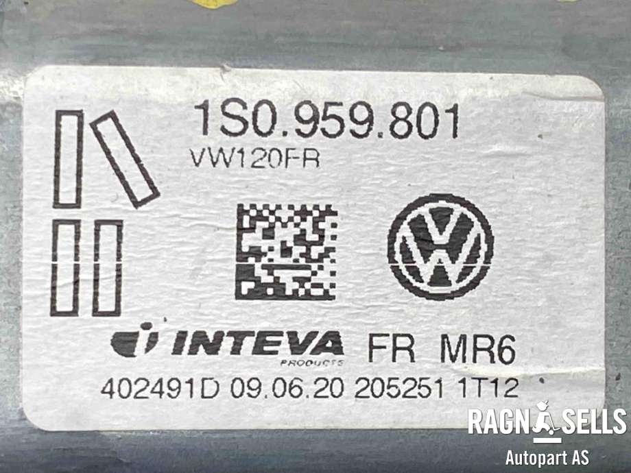 Ruteheis, kun motor, høyre foran til VW E-Up 2019-->>  (1S4 837 462 A|)