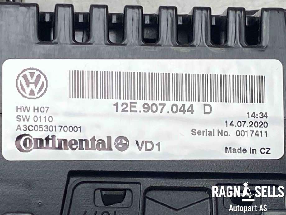 Varmeapparat betjening til VW E-Up 2019-->>  (12E 907 044 D|)
