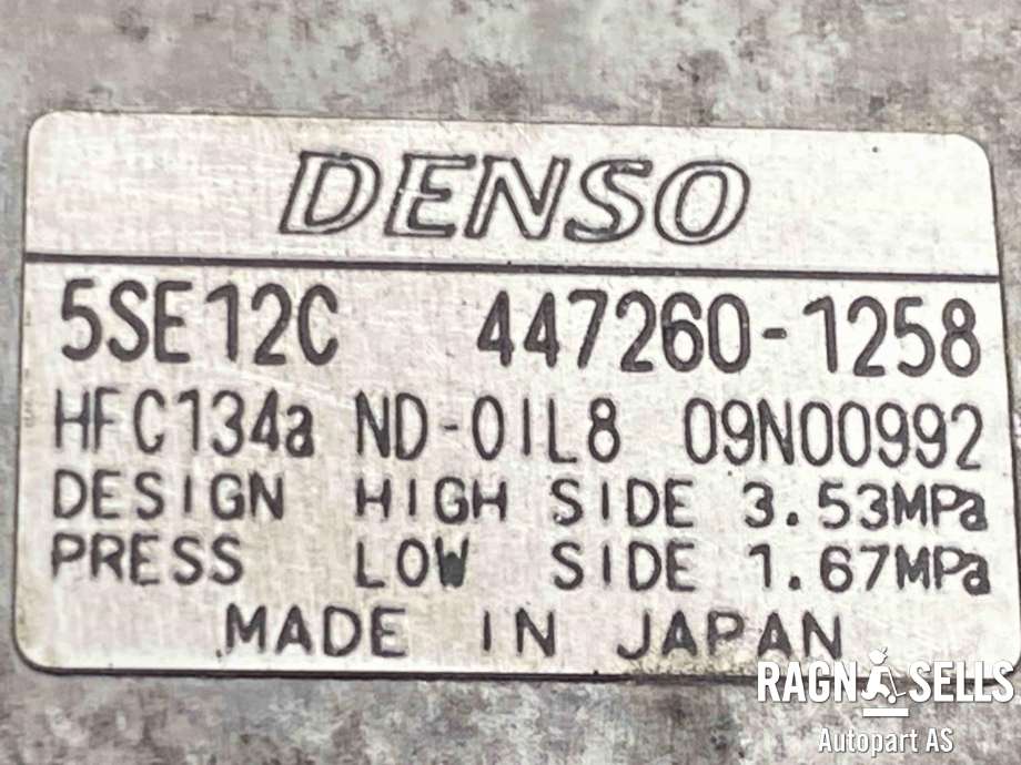 Aircondition kompressor til Toyota RAV4 2009-2013 (Type III, Fase 2)  (4472601258|)